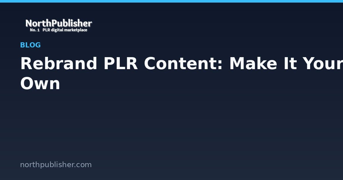 PLR Is Raw Material, Not a Finished Product