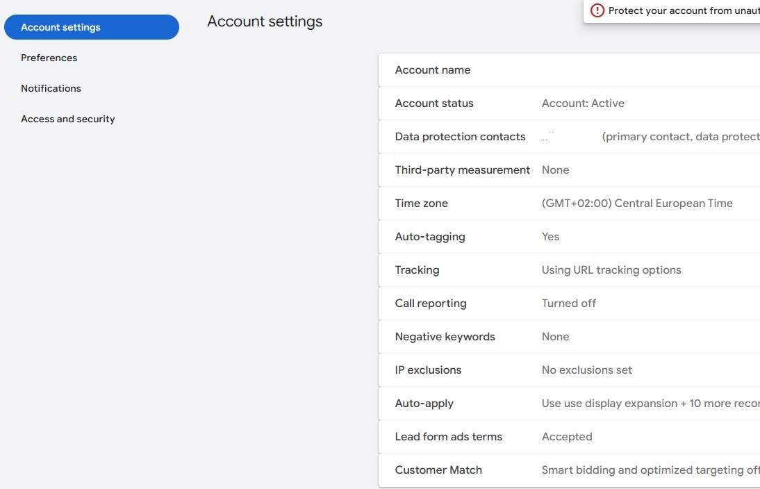 acoount google ads