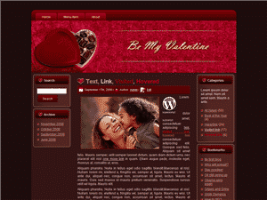 Chocolate Valentine HTML and WordPress Theme