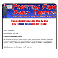 Profiting From Daily Trends