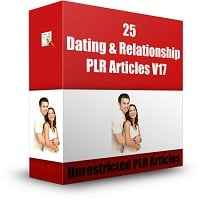 25 Dating & Relationship PLR Articles V17