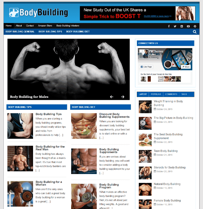 body building plr blog