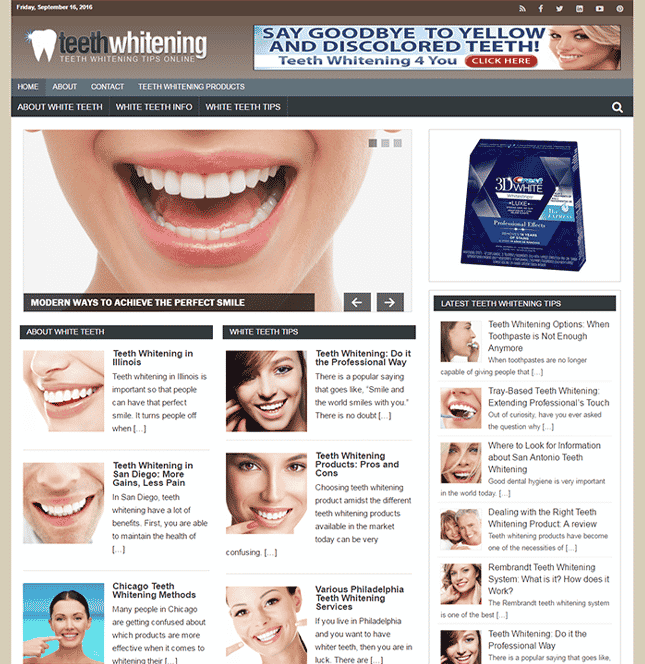 teeth whitening plr blog