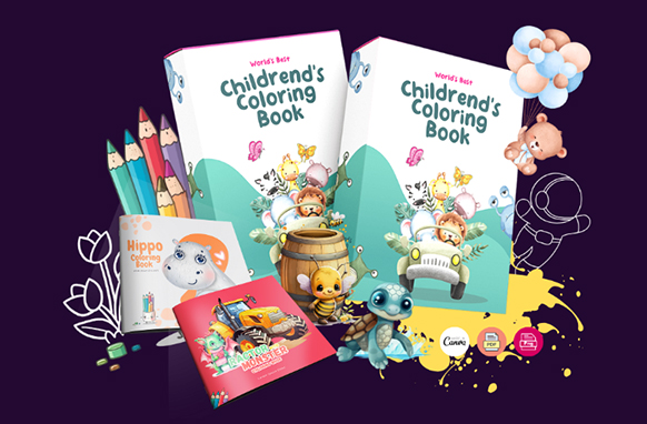 42 Childrens Coloring Book Bundle