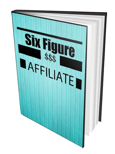 Affiliate marketing course cover image showing $100k blueprint for digital download with PLR MRR rights