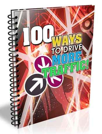 100 Ways To Drive More Traffic e-book digital download with PLR MRR resell rights