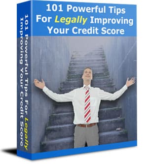 101 powerful tips to legally improve your credit score - digital PLR eBook cover image