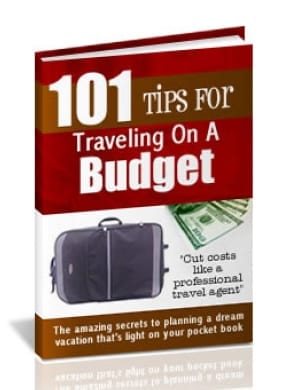 101 budget travel tips digital download with PLR and MRR resell rights for entrepreneurs