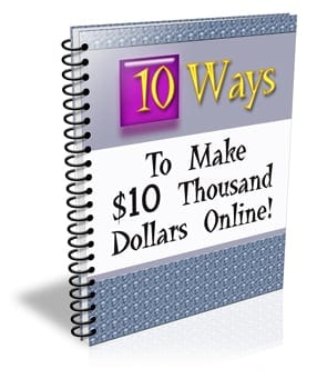 Earn ten thousand dollars online guide with PLR resell rights digital download cover image