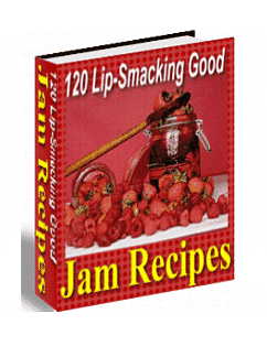 Digital PLR ebook of 120 lip-smacking good jam recipes for home preserving and reselling.