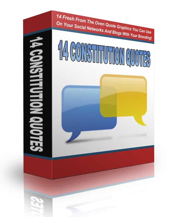 14 Fresh Constitution quote graphics with PLR resell rights for social media branding