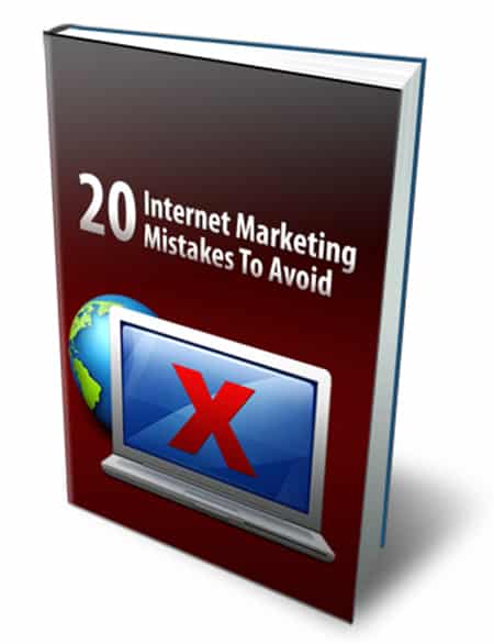 20 Internet marketing mistakes to avoid guide with PLR MRR digital download for reselling and rebranding