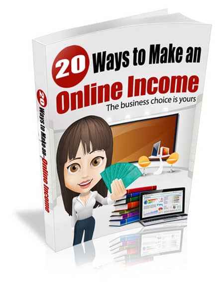 20 Ways To Make An Online Income - Digital guide with PLR resell rights