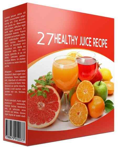 27 Healthy Juice Recipes digital download with PLR MRR resell rights - detox juice guide
