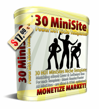 30 professionally designed niche mini‑site templates with PLR resell rights for instant digital download