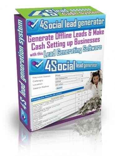 4 Social Lead Generator - Foursquare lead generation software with PLR resell rights