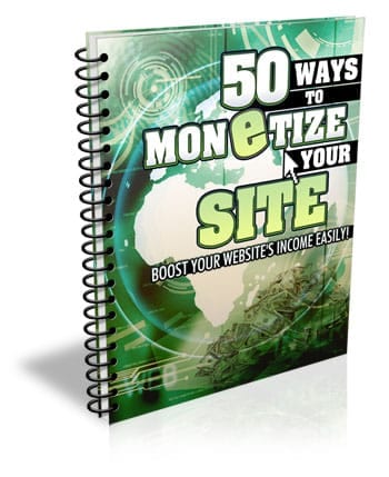 50 Ways to Monetize Your Site – Digital PLR guide for website income strategies and resell rights