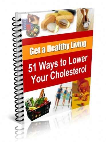 51 Ways to Lower Your Cholesterol digital ebook with PLR MRR resell rights cover image