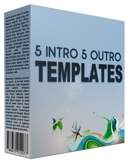 5 intro and 5 outro PowerPoint templates with PLR MRR resell rights for professional presentations