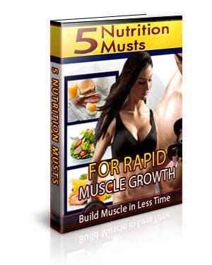 5 Nutrition Musts for Rapid Muscle Growth digital PLR ebook cover