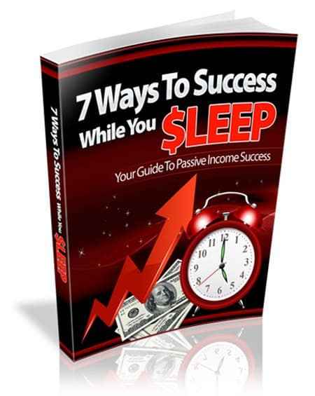 7 Ways To Success While You Sleep digital PLR guide for passive online income and resell rights