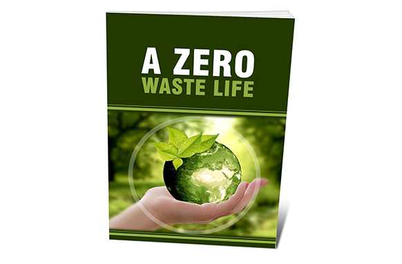 Zero waste lifestyle with plastic reduction and sustainable living PLR ebook cover
