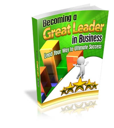 Great leader in business digital guide with PLR MRR resell rights for leadership skills development