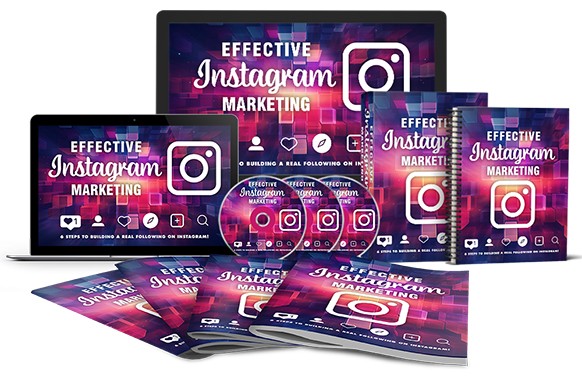 Instagram marketing PLR package with training videos and graphics for building a real following