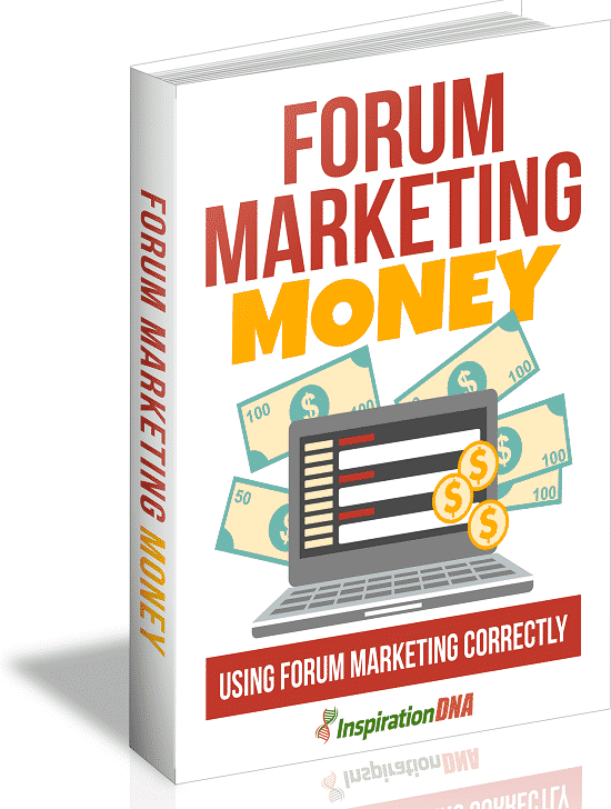 Forum Marketing Money Book white cover with title and table of contents preview