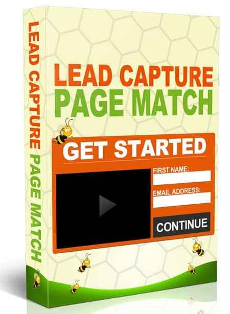 Lead Capture Page Match - digital PLR MRR product for building email list and matching sales pages