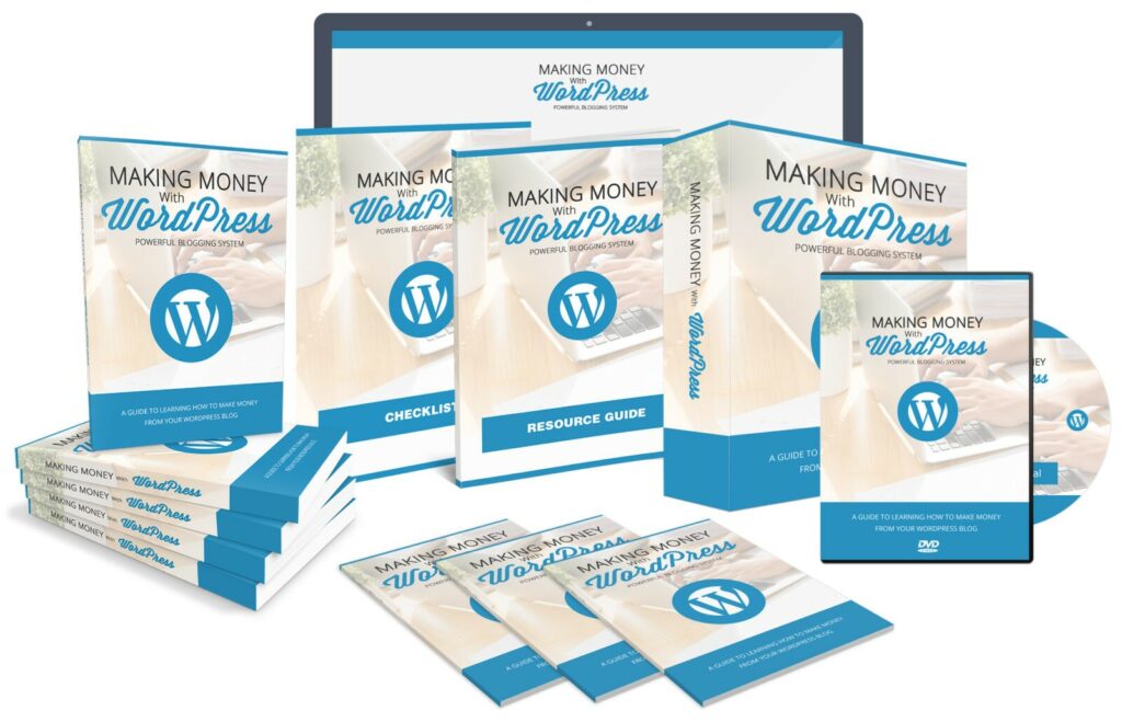 Digital PLR package for making money with WordPress blogging and resell rights