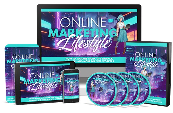 Online marketing lifestyle upgrade package with PLR MRR digital download for web workers work-life balance finances