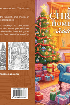 peaceful christmas home interiors coloring book