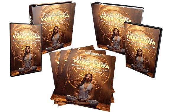 Perfecting Your Yoga digital PLR package with complete resell rights and holistic health tools.