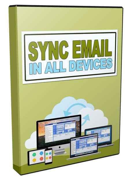 Sync Email in All Devices Video showing email syncing across gadgets with PLR resell rights