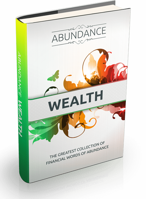 Abundance Wealth ebook cover with wealth mindset symbols and golden accents