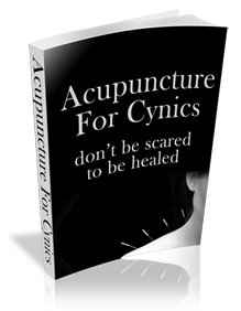 Acupuncture For Cynics ebook cover - digital PLR guide to ancient needle technique