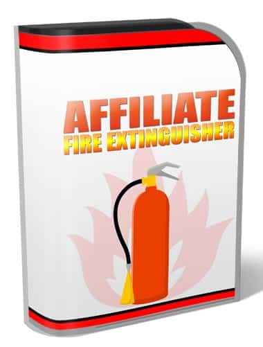 Digital download of Affiliate Fire Extinguisher PLR MRR resell rights system for boosting commissions