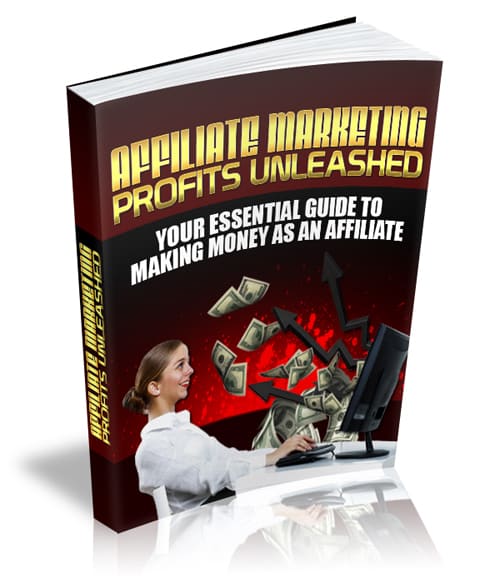 Affiliate Marketing Profits Unleashed – PLR digital report cover image showing profit potential