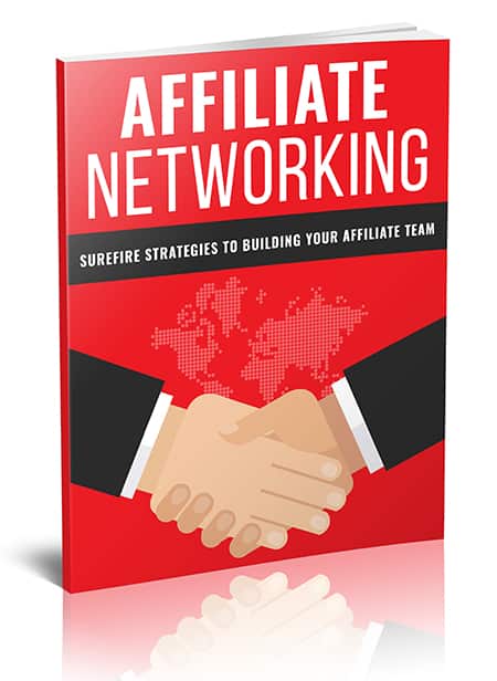Affiliate marketing digital report with PLR resell rights showing network of partners