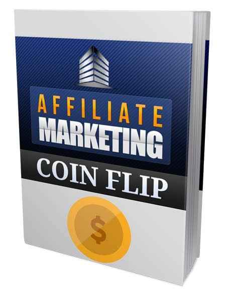 Affiliate marketing coin flip concept with resell rights guide digital download