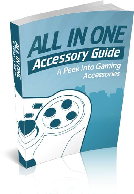 All In One Gaming Accessory Guide – digital PLR/MRR ebook cover showing console and PC accessories