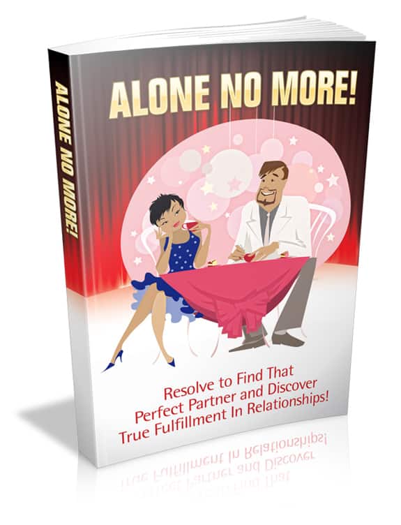 Alone No More - digital relationship guide with PLR/MRR resell rights