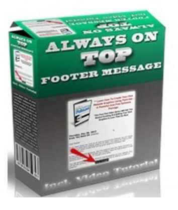 Always On Top Footer Message – customizable sticky footer bar with PLR/MRR resell rights and video tutorial