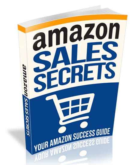 Amazon Sales Secrets digital guide with PLR MRR resell rights, showing steps to affiliate success