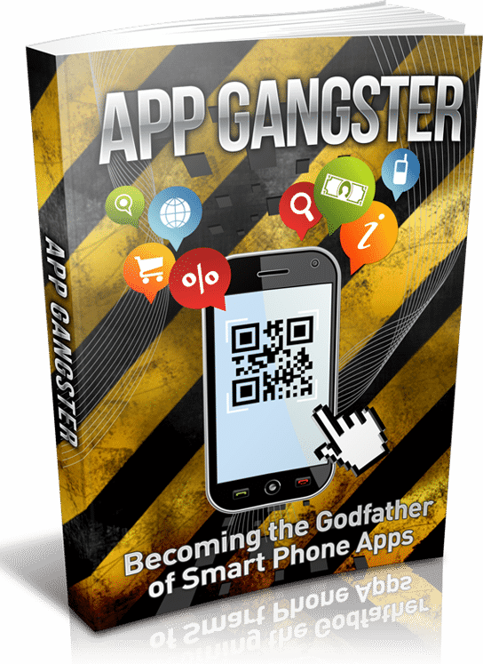 Mobile app development PLR ebook cover showing app ideas and market research strategies for resellers