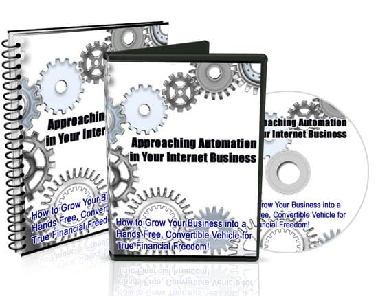 Business automation course with PLR MRR rights showing hands-free financial freedom vehicle