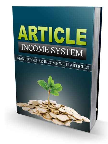 Article Income System digital download with PLR MRR resell rights for article marketing fortune