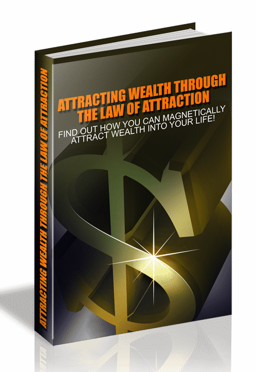 Attracting wealth through law of attraction mindset PLR MRR digital download book cover
