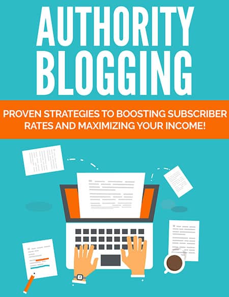Blogging authority guide digital download with PLR MRR resell rights